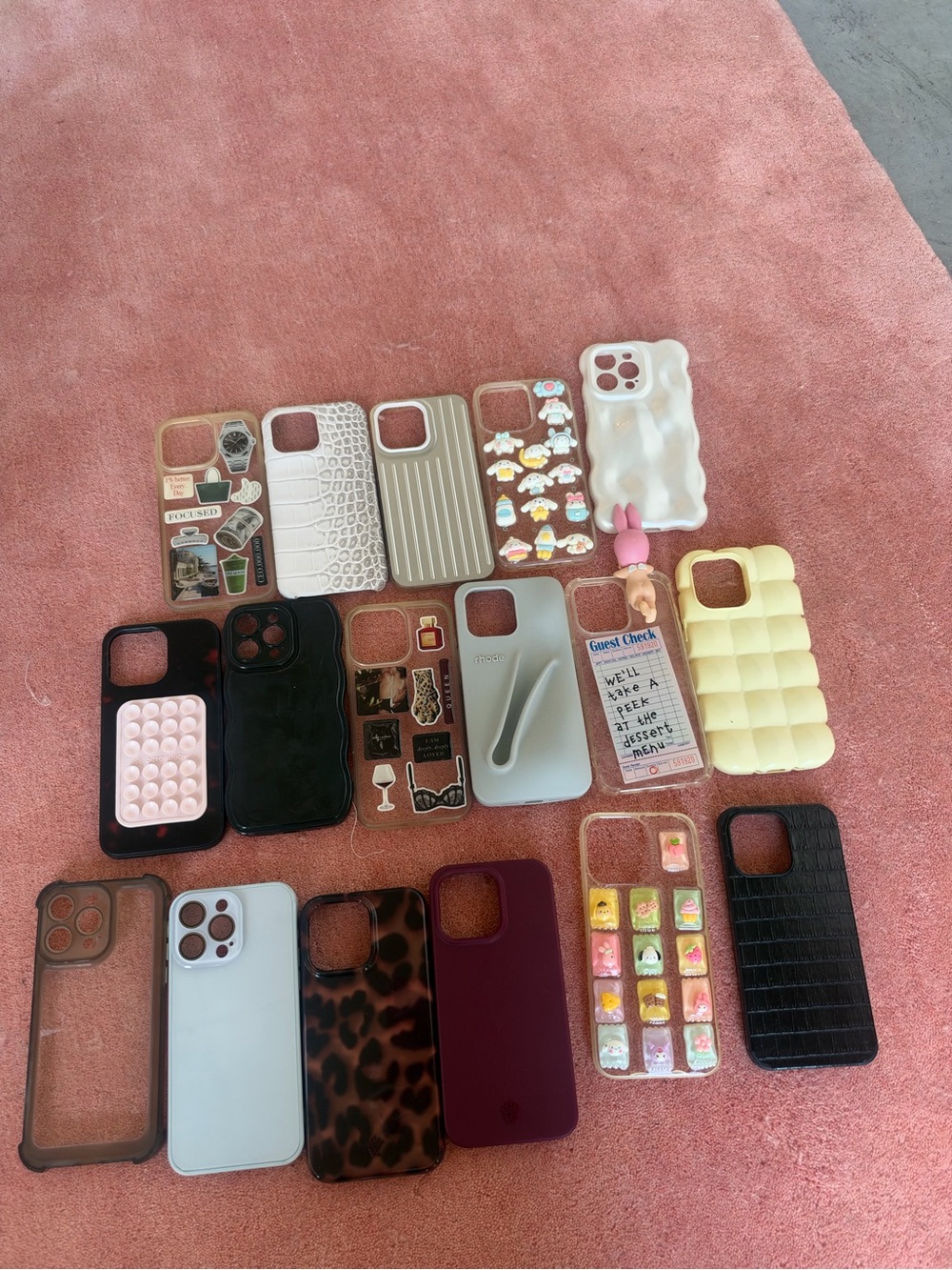 Set of 17 different iPhone 15 pro max cases